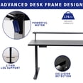 thumbnail image 4 of VIVO Electric 55” x 30” Stand Up Desk, Black Dual Tier Table Top, Black Frame, 4 of 9
