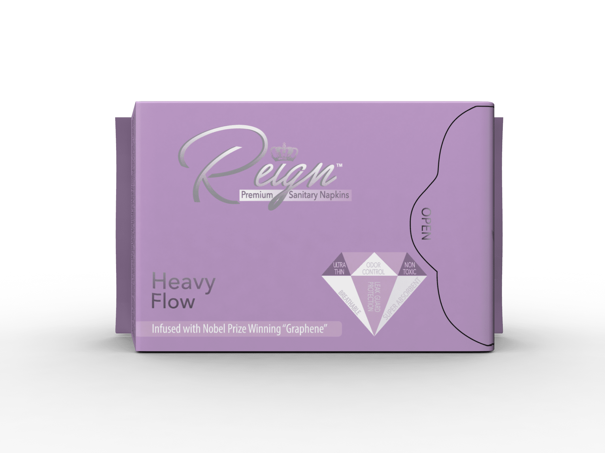 Reign Premium Sanitary Napkins Heavy Flow Maxi Pads 8 Count