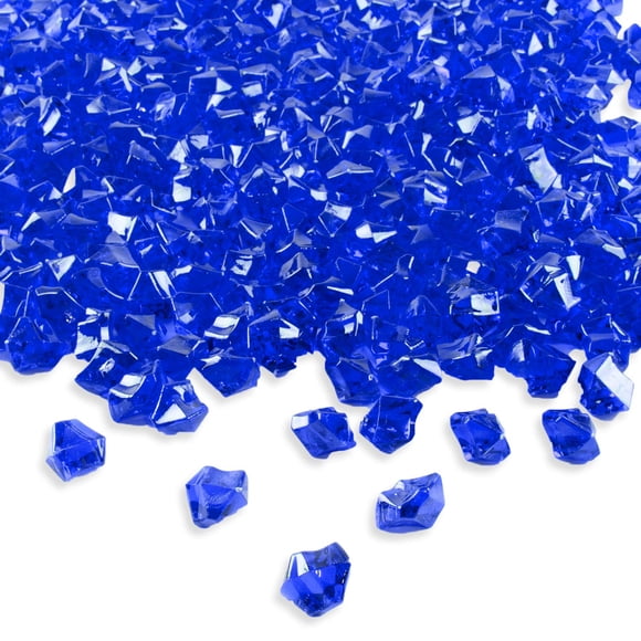 Super Z Outlet Acrylic Color Ice Rock Crystals Treasure Gems for Table Scatters, Vase Fillers, Event, Wedding, Arts & Crafts, Birthday Decoration Favor (190 Pieces) (Royal Blue)