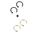 thumbnail image 1 of 2 uds anillos de labios para mujer, anillo médico de titanio y acero para nariz falsa, Piercing para el tabique, anillo para la boca, Piercing falso para el cuerpo, aro de Clip Tan Jianjun unisex, 1 of 2