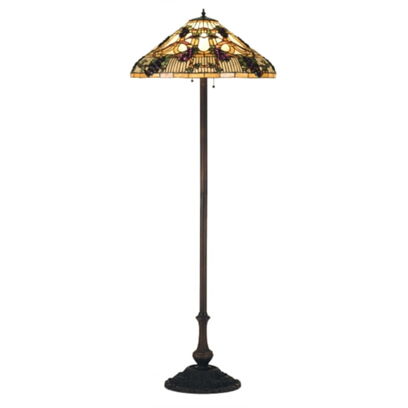Meyda Tiffany 55961 Tiffany Three Light Floor Lamp - MultiColor