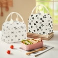 thumbnail image 4 of Inosoo Insulated Lunch Bags for Ladies & Women, Ivory Corduroy Material with Little Flowers – Perfect for School or Work, 4 of 13