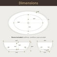thumbnail image 4 of Altair 67" x 39" Solid Surface Soaking Bathtub in Matte White and Integrated Overflow, 4 of 24