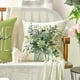 thumbnail image 5 of 4pcs Linen Throw Pillowcases, Eucalyptus Leaf Green Throw Pillow Covers, For Living Room Bedroom Sofa Home Decor, No Pillow Insert, 18*18in, 5 of 5