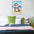 thumbnail image 4 of Create Your Own Beach Cat Art: DIY Diamond Painting Kit with HD Canvas, Colorful Resin Rhinestones, and Tools – Perfect Home Decor Craft for Adults & Teens (Frame Not Included), 4 of 7