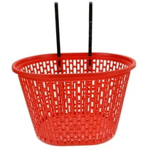 MLINS Wicker Basket Bicycle Basket Kids Bike Basket Bike Supply Child 33X22X20.5CM Red