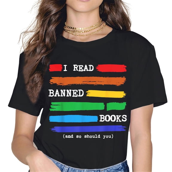 I Read Banned Books, Colorful 2023 National Librarian Week T-Shirt