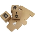 thumbnail image 3 of 60 Cajas de Cartón Kraft para Galletas de Panadería, 4 x 4 x 2,5 Pulgadas, Ventana Emergente Automática para Cupcakes de Navidad, Galletas, Brownies, Donas, 3 of 6