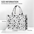 thumbnail image 3 of Large Capacity Tote Bag,Pet Paw Print and Bone Handbag Fashion Luxury Tote Bag,15.7"x13"x 5.1" Inches,Laptop Compatible, 3 of 6