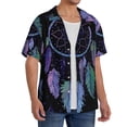 thumbnail image 2 of Fotbe Dreamcatcher With Colorful Feathers Camisa Estampada de Manga Corta para Hombre, Casual de Verano, Estilo Playero, Sin Arrugas-X-Large, 2 of 5