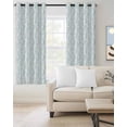 thumbnail image 2 of Aqua Spring Floral Blackout Curtains for Bedroom/Living Room, Thermal Insulated Kitchen Curtains, Summer Botanical Watercolor Grommet Darkening Window Treatment Drapes 42"x63"x2, 2 of 8