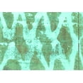 thumbnail image 1 of Ahgly Company Indoor Rectangle Abstract Turquoise Blue Modern Area Rugs, 7' x 10', 1 of 4