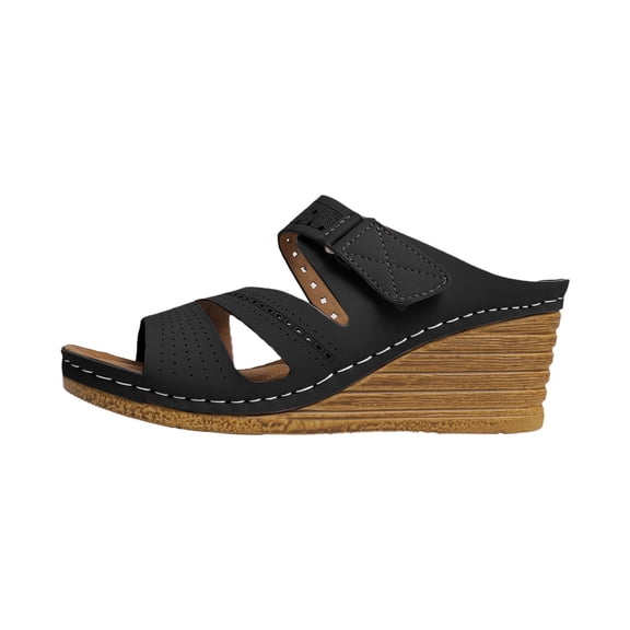 NOKIO Clearence Women’s Open Toe Platform Sandals Fishmouth Heel Design Summer Slippers with Thick Cushioned Sole Arch Support Comfortable Casual Outdoor Beach Slide Shoes