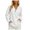 White, variant on WUSUOWEI Sweatshirt For Women V-Neck Knit Sweater Long Sleeve Loose Soft Womens Casual Button Down Top L
