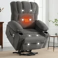 thumbnail image 3 of HSUNNS Power Lift Recliner Chair Recliners for Elderly with Heat and Massage Recliner Chair for Living Room with Infinite Position and Side Pocket,USB Charge Port, Grey, 3 of 11