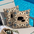 thumbnail image 4 of Retro Southwest Bear Throw Pillow Cover Classic Brown Retro Art Cotton Linen Cushion Cover Throw Pillow Case with Invisible Zipper for Couch Sofa Bed Chair Car 16x16 Inch, 4 of 9