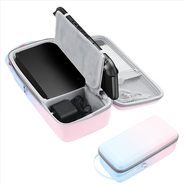 Étui Rigide de Transport pour Nintendo Switch 2 avec Poches de Rangement, Fermeture Éclair et Accessoires de Protection