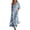 Blue, variant on Unir Women's Summer Maxi Dress, One-Shoulder Striped Short Sleeve Loose Casual Dress with Flowy Hem, 1PC, S-XXL