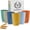 Colorful, variant on Drinking Glasses 16oz Wheat Straw Cups-Stackable and Reusable Cups, Alternative to Plastic Cups for Iced Coffee, Smoothies,Iced Tea-Black Grey