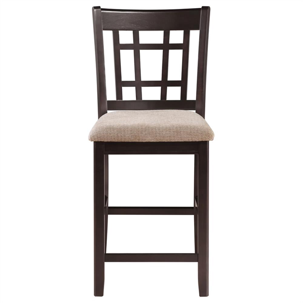 Lavon Wood Counter Height Dining Chair Tan and Espresso (Set of 2)