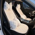 thumbnail image 2 of Funda de cojín para asiento de coche de felpa de invierno de celosía blanca de alta calidad 2023, funda protectora sencilla y universal para cojín trasero, 2 of 5