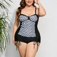 thumbnail image 4 of Pisexur Womens 2 Pieces Tankini Set Swimsuits High Waisted Bikini Twist Front Swimsuits Lace up Bikini Tops Ruched Push up Bathing Suits, 4 of 9