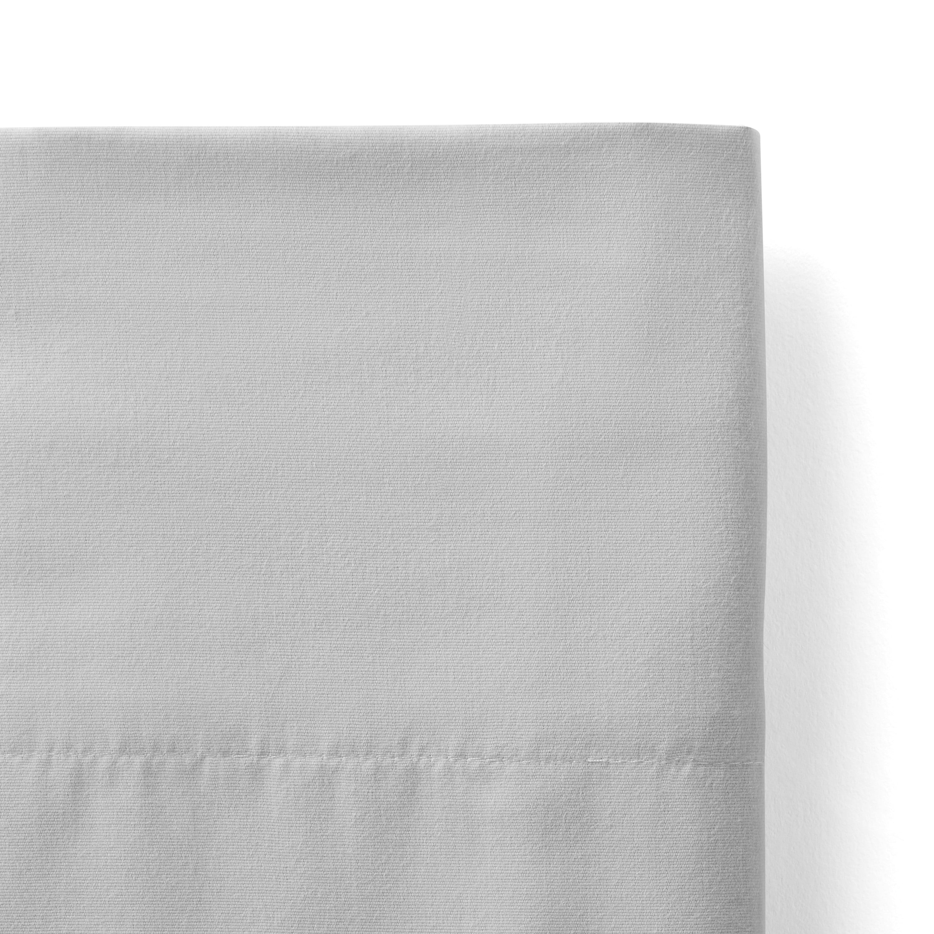 Mainstays 2-Piece 300 Thread Count Solid Soft-Silver CVC Cotton Blend Pillowcase Set, King , Adult / Teen