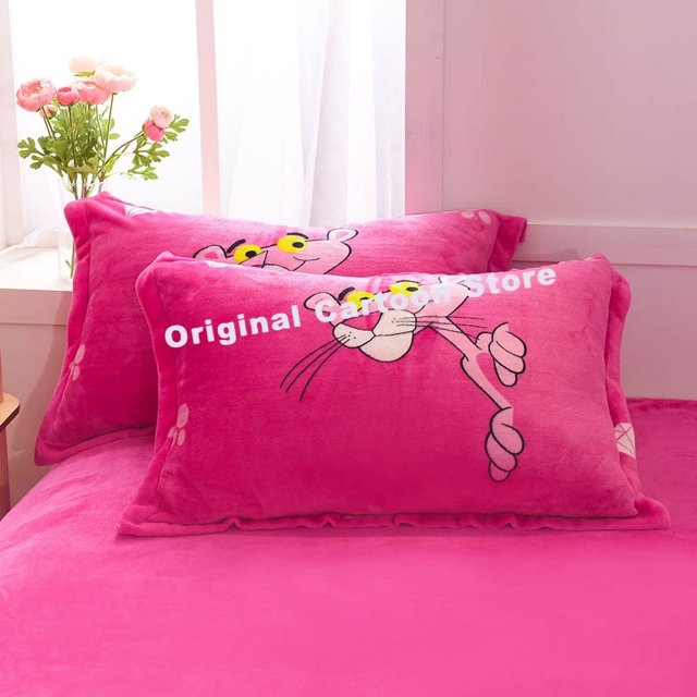 Hello Kitty Sanrio Kuromi funda de almohada de franela de dibujos animados funda de almohada de lana Coral Linda funda de almohada de Pikachu Tinkerbell regalo para niños