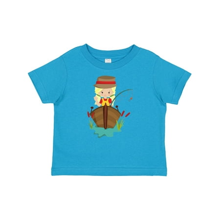 

Inktastic Fishing Girl Fishing Rod Fisherman Blonde Hair Gift Baby Girl T-Shirt