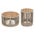 thumbnail image 4 of Euroco Rustic Industrial Table Set,Coffee Table & Side Table with Woven Rope Design, Modern Functionality Stylish Table Set for Living Room and Home Decor-Rope Beige, 4 of 6