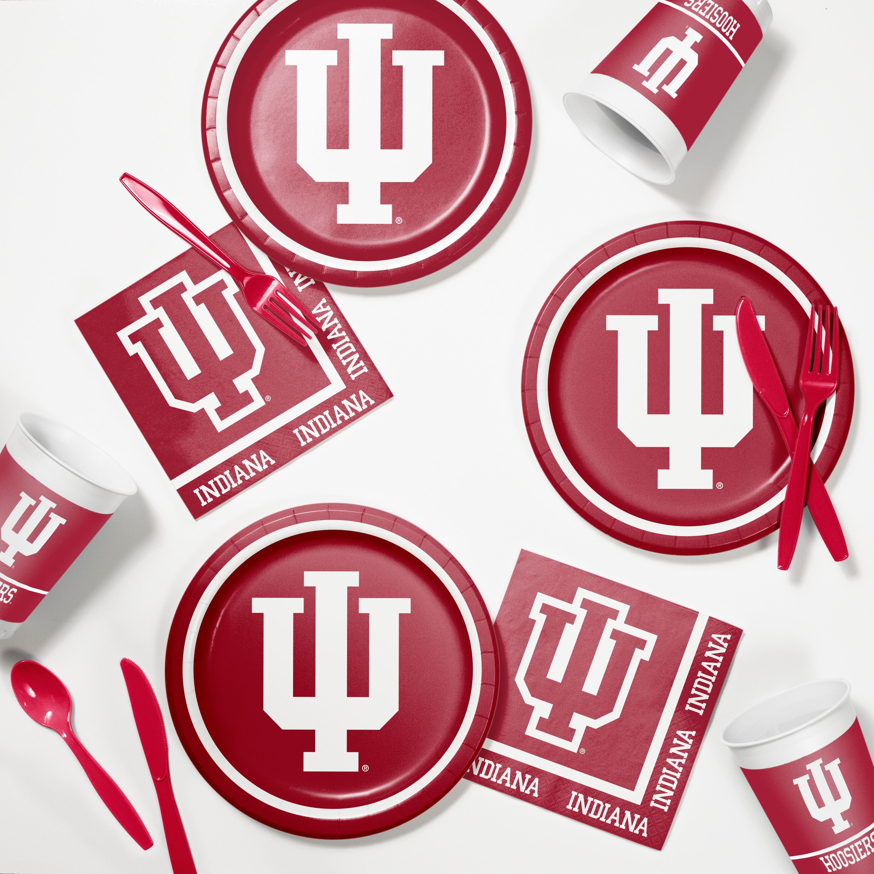 Indiana University Party Supplies Tailgating Kit, Serves 8 Guests