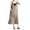 Khaki, variant on Sngxgn Women's Summer Dresses Collar V Neck Sleeveless Midi Dress Causal Stripes Ribbed Knit Bodycon Dresses(Khaki,XXL)