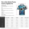thumbnail image 5 of Bingfone Men's Short Sleeve Button Down Shirts Hawaiian Watercolor Turtle Printed Beach Shirt, 5 of 7