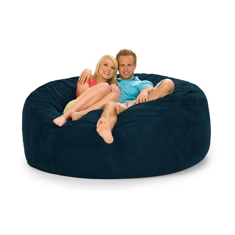 Relax Sack 6 ft. Microsuede Foam Bean Bag Sofa - Walmart.com - Walmart.com