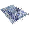 thumbnail image 4 of Blue Ethnic Floral Patchwork Pattern Blanket,Comfortable Soft Lamb Wool Throw Blanket,All Season,Warm Lightweight Blankets for Sofa Bed Couch Living Room Chair,40"x50", 4 of 4