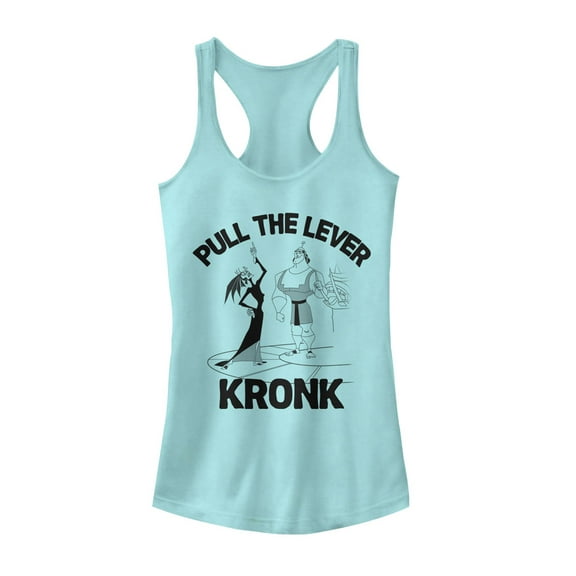 Junior's The Emperor's New Groove Kronk Pull Lever Racerback Tank Top Cancun Medium