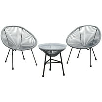 3 Piece Outdoor Acapulco Chair and Table Set