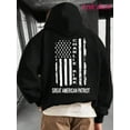 thumbnail image 3 of "Freedom" And " Great American PatriotAmerican Flag Print Hoodie Print 250g Polyester Unisex Casual Cozy Hoodies Long Sleeve Sweatshirt For Autumn Winter Fashion Men Hoodies Soft Fabric Breathable Li, 3 of 6