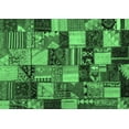 thumbnail image 1 of Ahgly Company Indoor Rectangle Patchwork Emerald Green Transitional Area Rugs, 7' x 10', 1 of 4