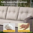 thumbnail image 6 of Jentlehouse 8-Piece Outdoor Patio Furniture Set with Fire Pit Table,Outdoor Sectional Sofa Set with Gliders,Wicker Outdoor Conversation Set for Garden,Backyard,Lawn,Poolside, 6 of 12
