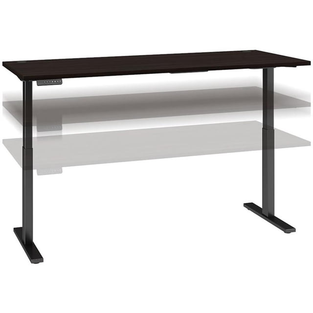 Scranton & Co Bureau Réglable en Hauteur 72W x 30D en Noyer Noir