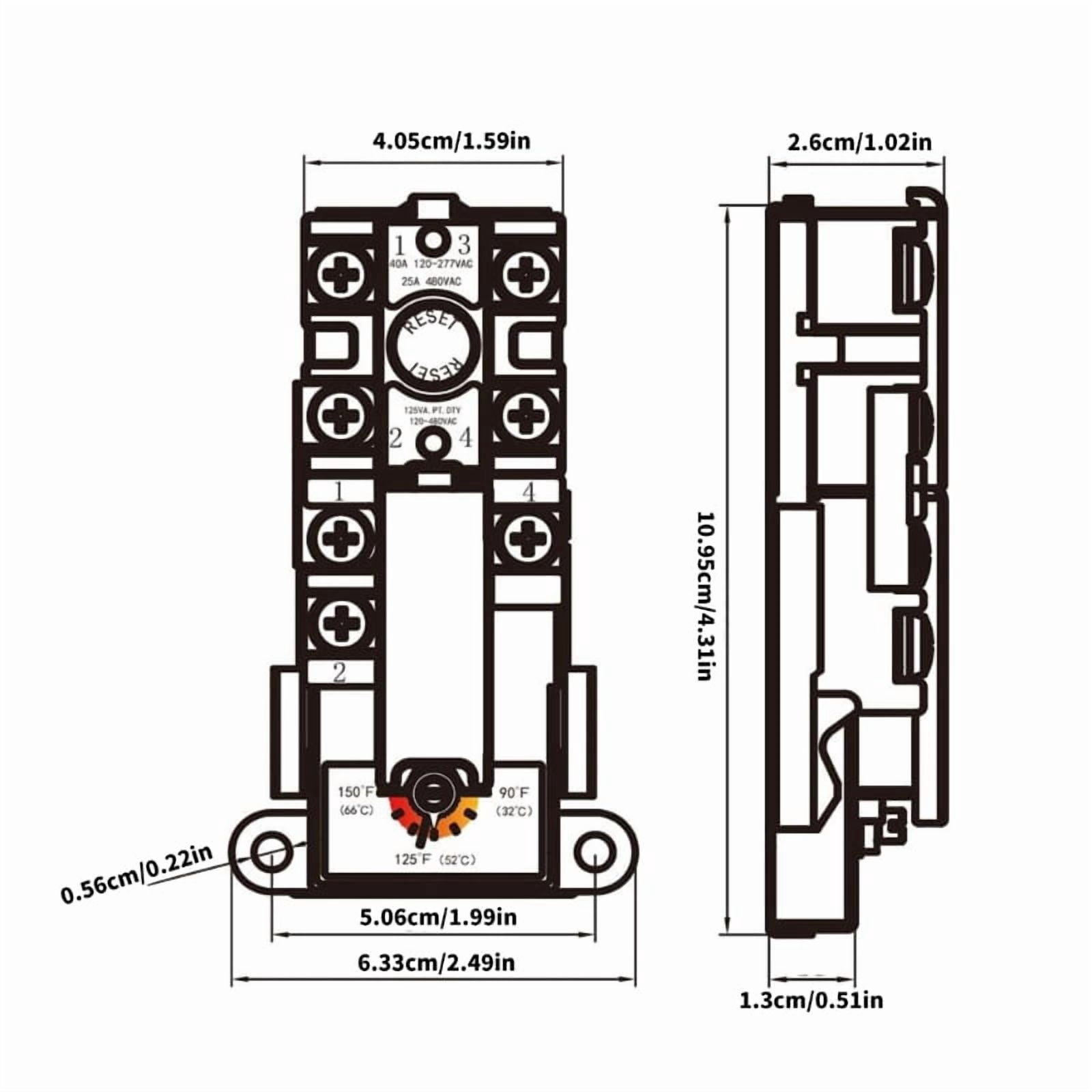 Replacement Thermostat Easy Installation With Metal Housing And Safety Switches