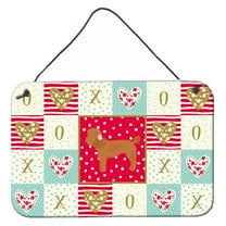 Carolines Treasures CK5882DS812 Toy Poodle Love Wall or Door Hanging Prints 8x12 multicolor