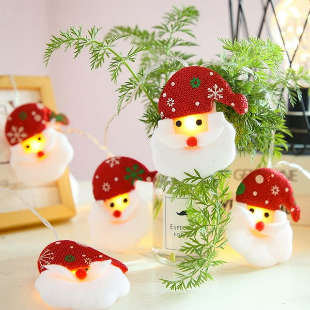 TIMIFIS Christmas Decorations Christmas Tree Christmas Santa Claus Copper Wire Lights Home Decoration Christmas Tree Light Strings
