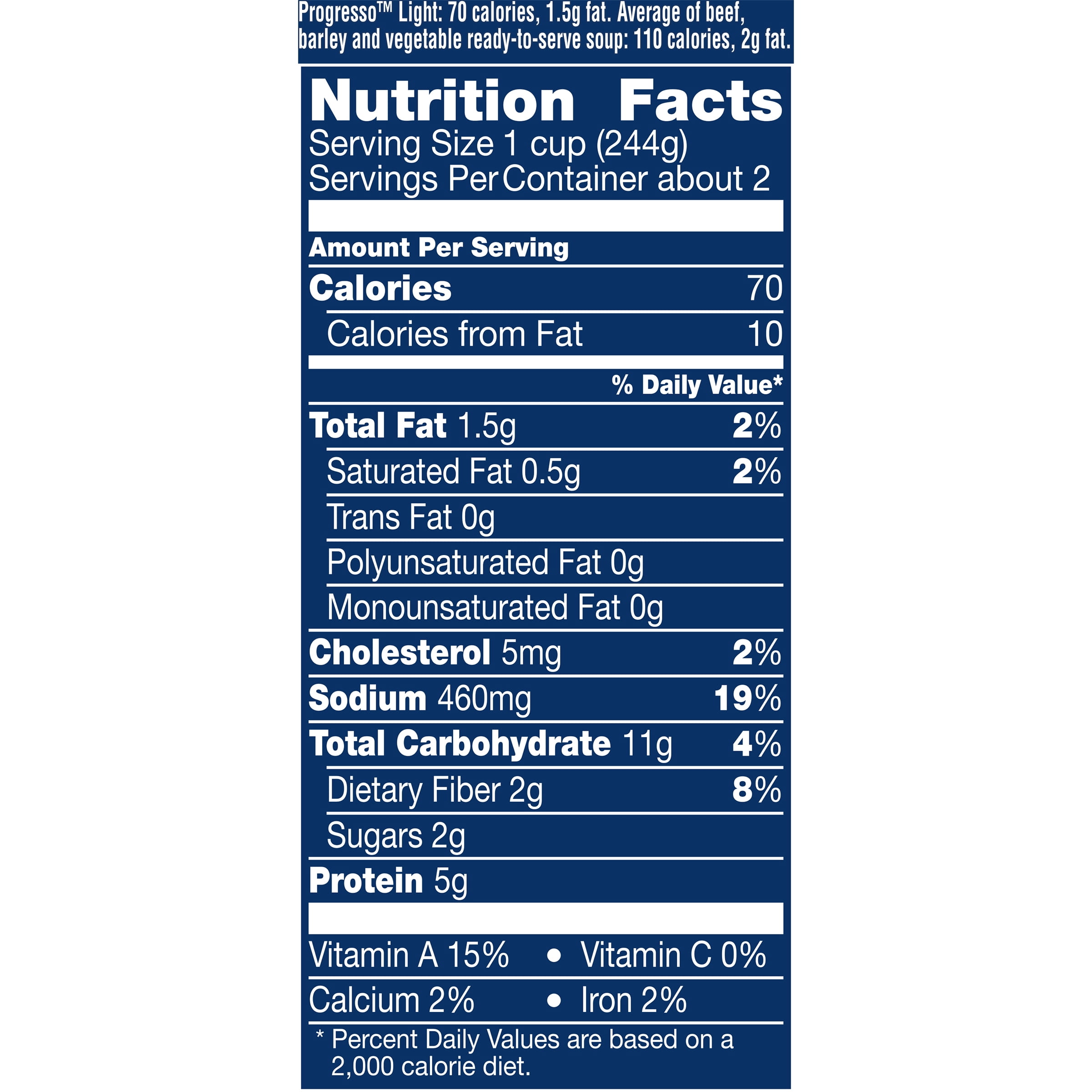 Progresso Light Savory Beef Barley Vegetable Soup, 18.5 oz