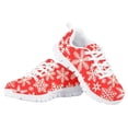 thumbnail image 4 of Pzuqiu Youth Girls Shoes Red Snowflake Christmas Lightweight Soft Green Running Sneakers for Big Kids Schoollndoor Dance Tennis Shoes Size 13, 4 of 5