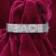 thumbnail image 3 of Natural Single Cut Diamond 925 Sterling Silver PEACE Bangle, 3 of 4