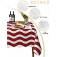 thumbnail image 2 of Red White Table Cloth, Modern Abstract Waves Water Ripple Striped Waterproof Tablecloth for Rectangle Tables, Reusable Washable Fabric Table Cover for Restaurant Kitchen Dining Tables 52"x70", 2 of 6