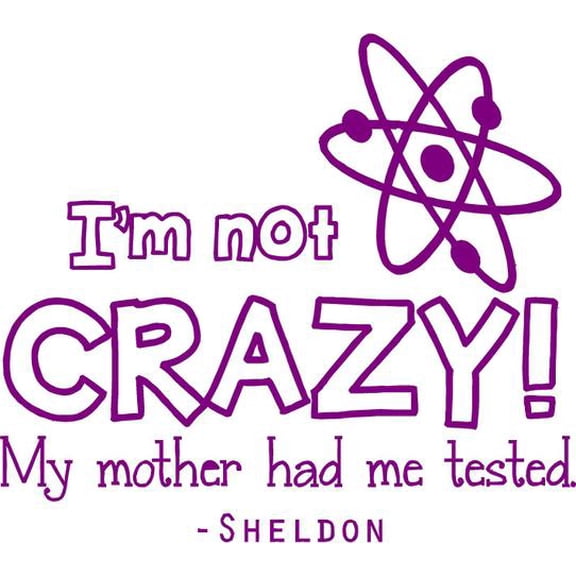 Vinyl Wall Decal: Sheldon Big Bang Theory Quote | Vinyl Wall Decal | Funny Sticker for Bedroom Geek 20"x18" [BBT2]