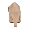 thumbnail image 4 of Journee Womens Leona Inside Zip Block Heel Booties, Widths Available, 4 of 10